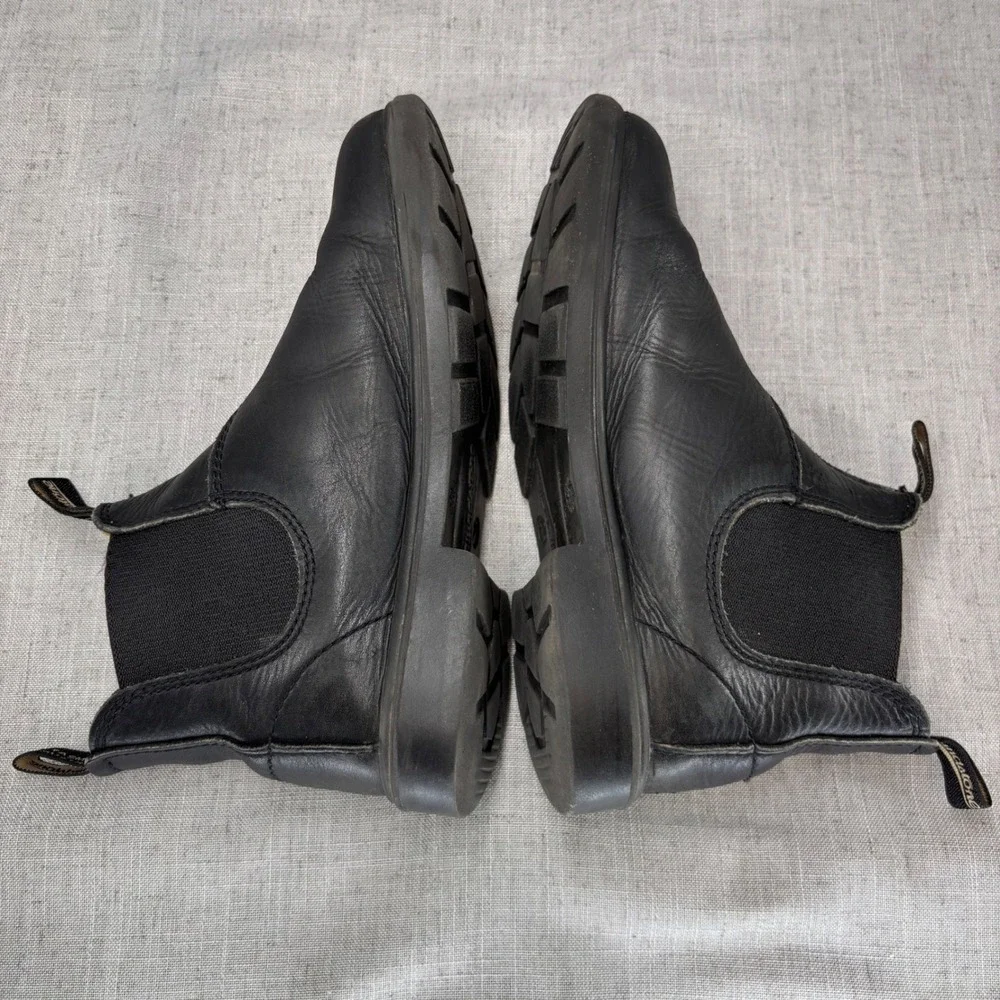 Blundstone Kids Series Black Leather Chelsea Boots Pull On Big Kids US Size 3